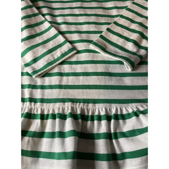 Womens Talbots Square‎ Neck 3/4 Sleeve Top Size P Peplum FlowY Hem Striped Green - Picture 3 of 4